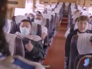 Sekss tour autobuss ar krūtainas aziāti harlot oriģināls ķīnieši av xxx filma ar angļu sub